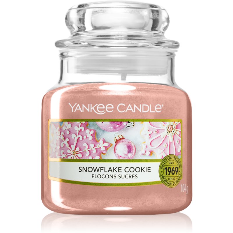 Yankee Candle Snowflake Cookie lumânare parfumată Clasic mare 104 g