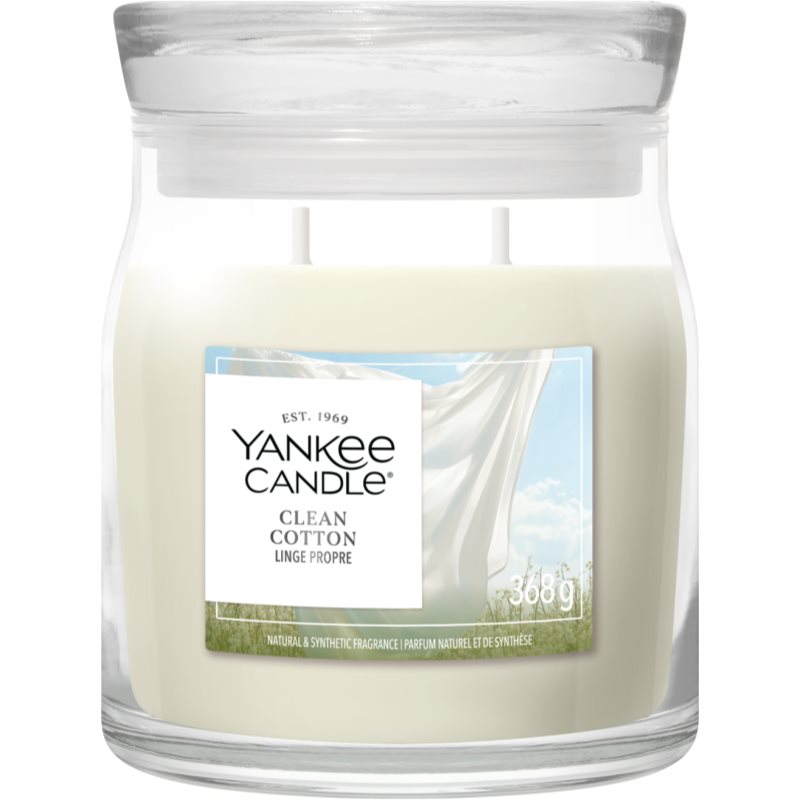 Yankee Candle Clean Cotton lumânare parfumată Signature 368 g