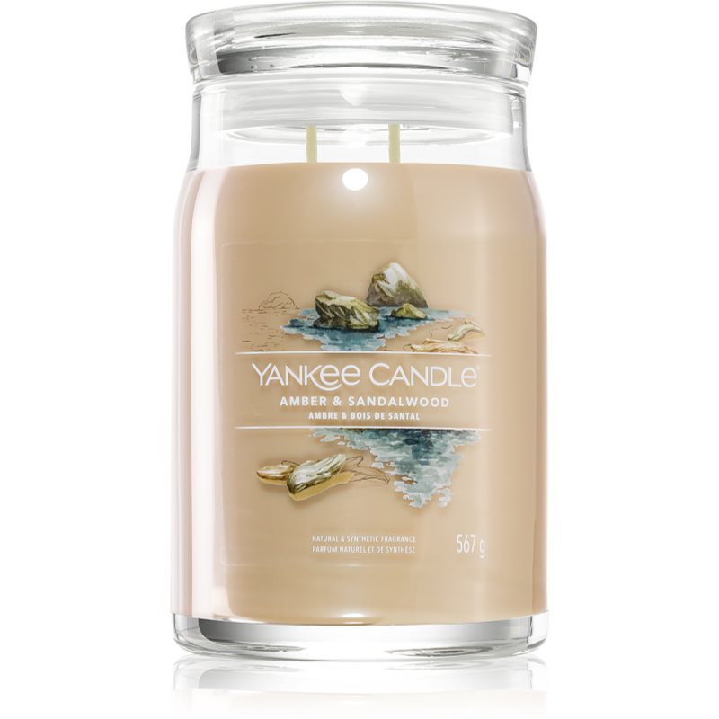 Yankee Candle Amber & Sandalwood lumânare parfumată 567 g