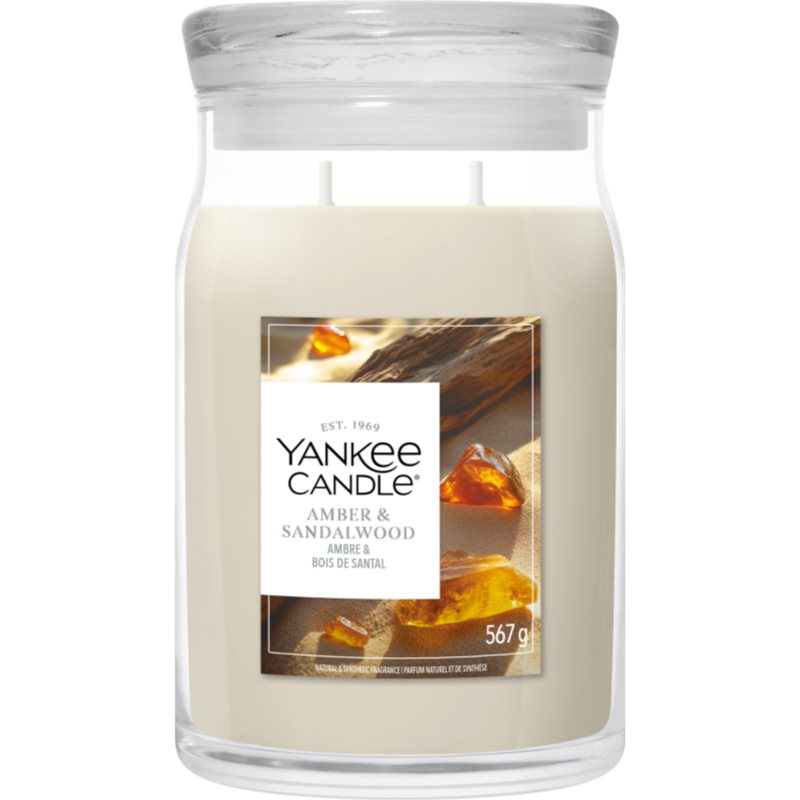 Yankee Candle Amber & Sandalwood lumânare parfumată 567 g