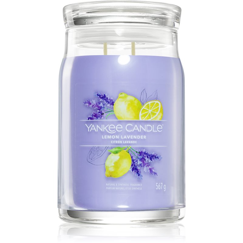 Yankee Candle Lemon Lavender lumânare parfumată Signature 567 g