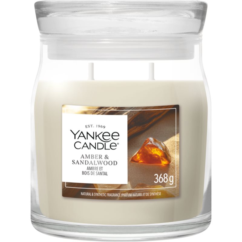 Yankee Candle Amber & Sandalwood lumânare parfumată 368 g
