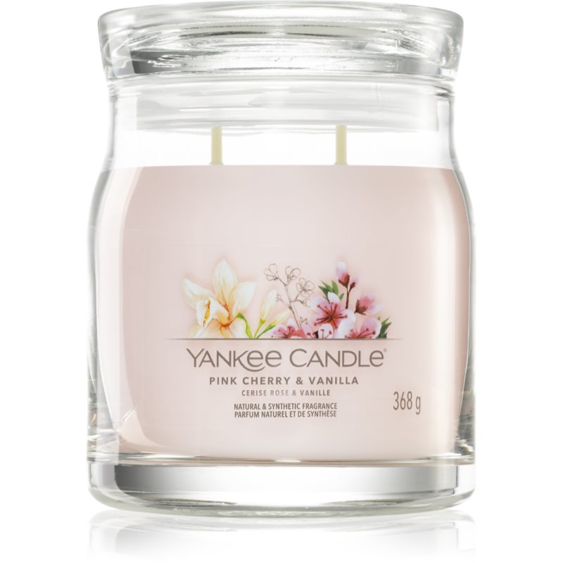 Yankee Candle Pink Cherry & Vanilla lumânare parfumată Signature 368 g