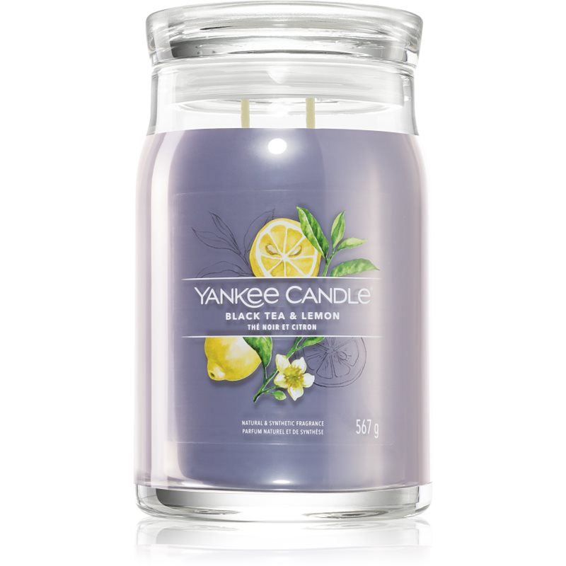 Yankee Candle Black Tea & Lemon lumânare parfumată 567 g