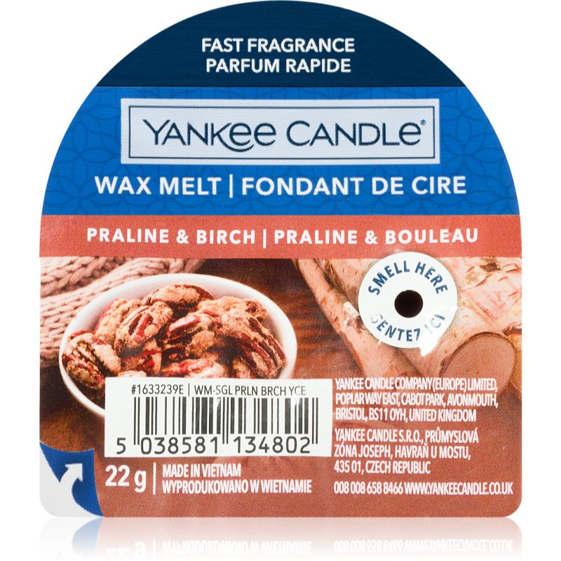 Yankee Candle Praline & Birch ceară pentru aromatizator 22 g