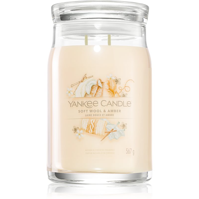 Yankee Candle Soft Wool & Amber lumânare parfumată 567 g