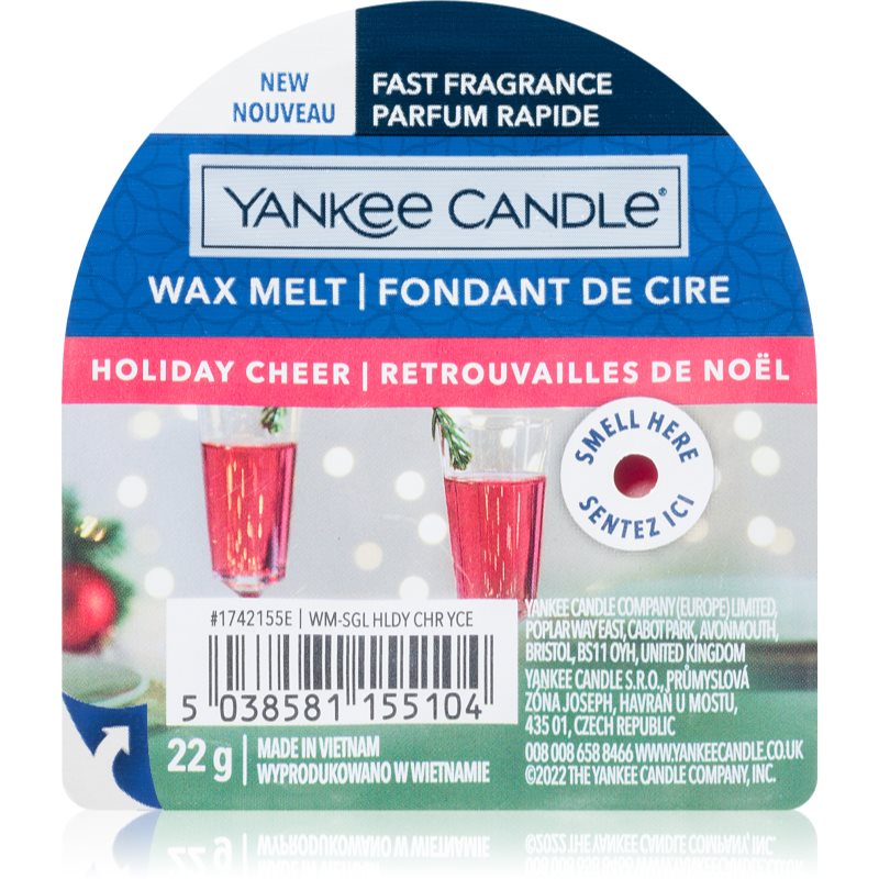 Yankee Candle Holiday Cheer ceară pentru aromatizator 22 g