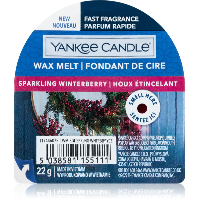 Yankee Candle Sparkling Winterberry ceară pentru aromatizator Signature 22 g