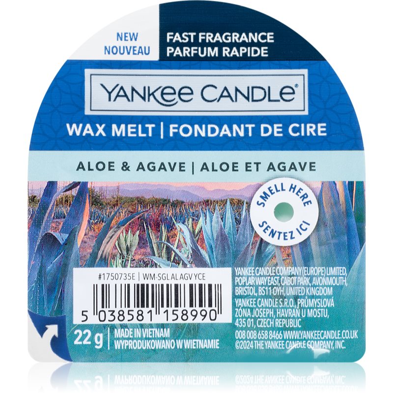 Yankee Candle Aloe & Agave ceară pentru aromatizator 22 g