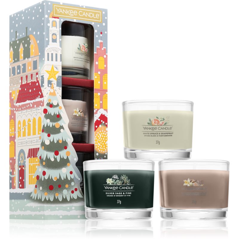 Yankee Candle Christmas Collection 3 Votive Candles set cadou I.