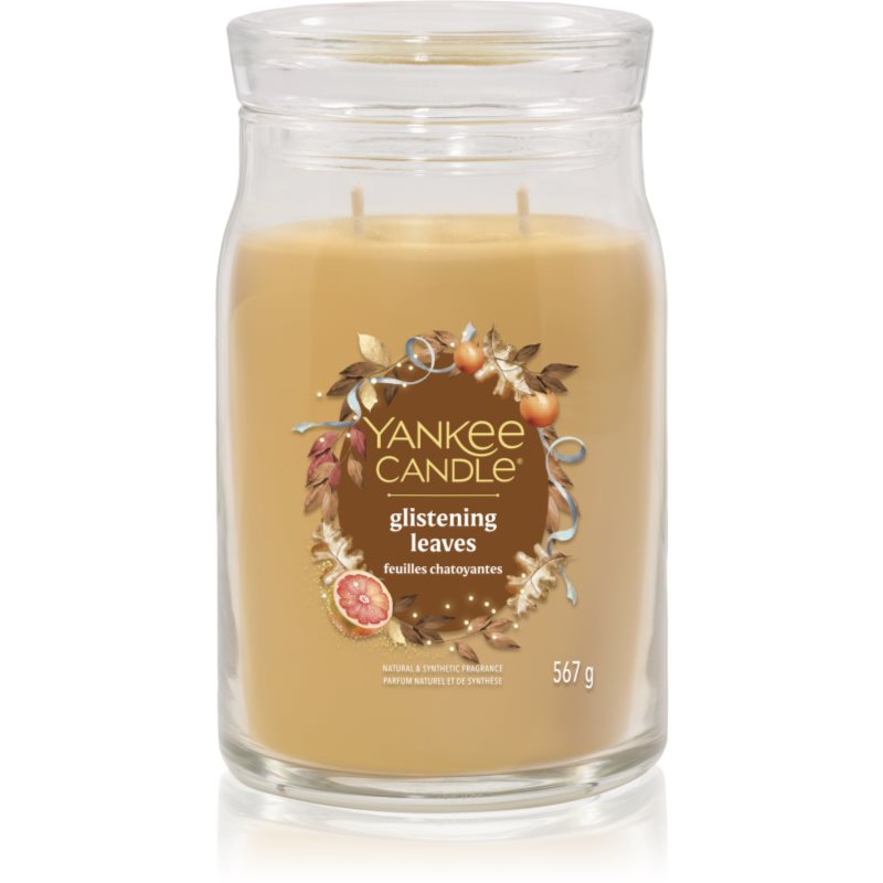 Yankee Candle Glistening Leaves lumânare parfumată Signature 567 g