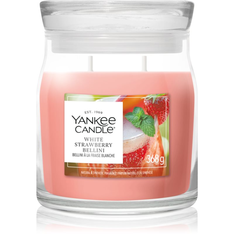 Yankee Candle White Strawberry Bellini lumânare parfumată 368 g