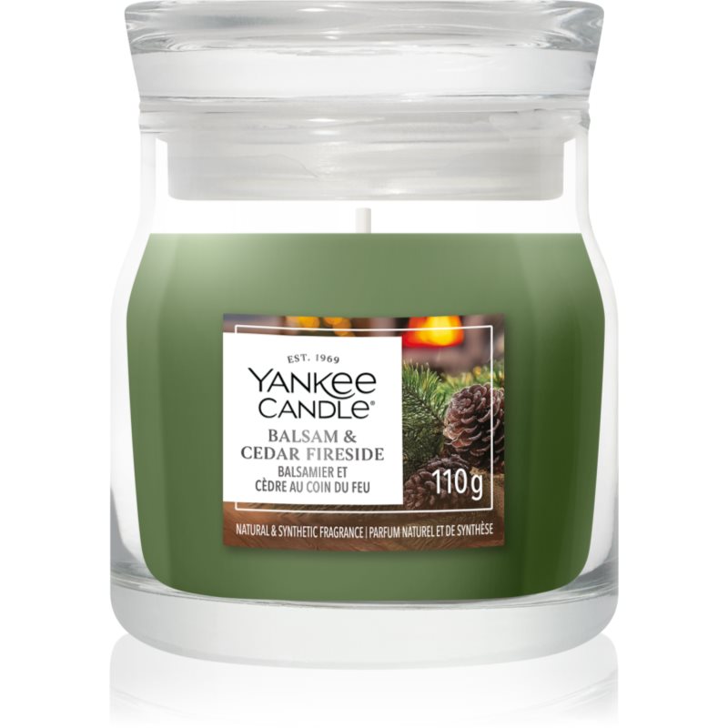 Yankee Candle Balsam & Cedar Fireside lumânare parfumată Signature 110 g