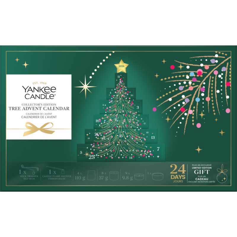Yankee Candle Christmas Collection 2026 Collector's Edition Tree Advent Calendar Calendar de Crăciun ediție de colecție