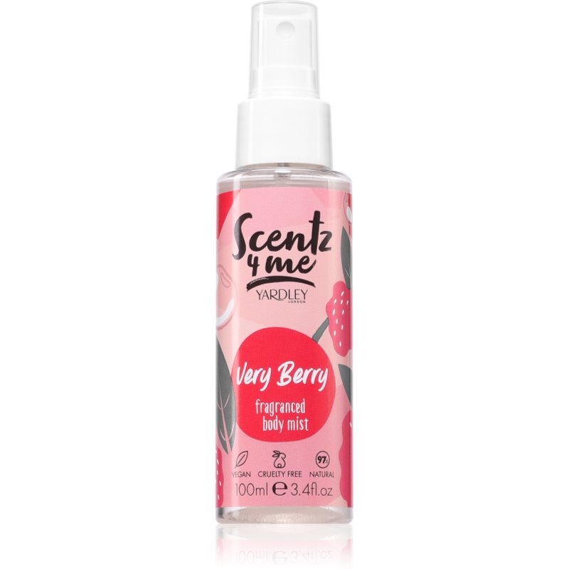 Yardley Scentz 4 Me Very Berry Body Mist pentru femei 100 ml