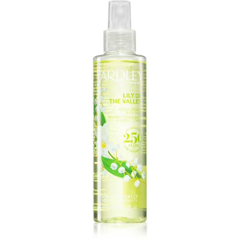 Yardley Lily Of The Valley spray de corp hidratant pentru femei 200 ml