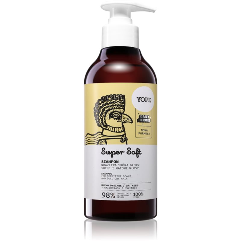 Yope Daily Heroes Soft Shampoo Oat Milk sampon delicat pentru piele sensibila 300 ml