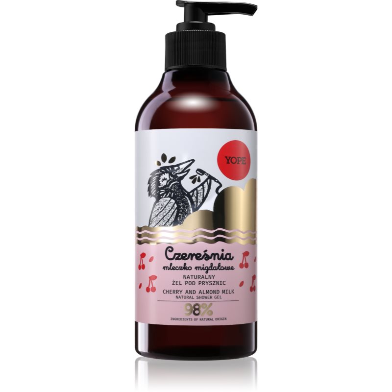 Yope Cherry & Almond Milk gel de duș natural 400 ml