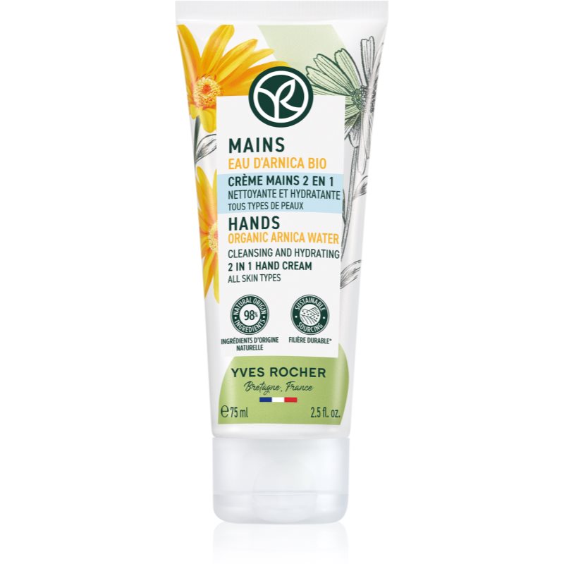 Yves Rocher Mains crema de maini hidratanta antibacterial Organic Arnica Water 75 ml