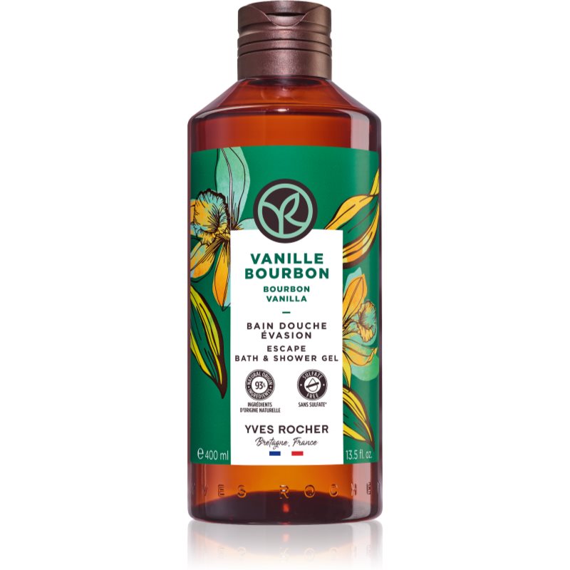 Yves Rocher Bain de Nature gel de duș mătăsos Bourbon Vanilla 400 ml