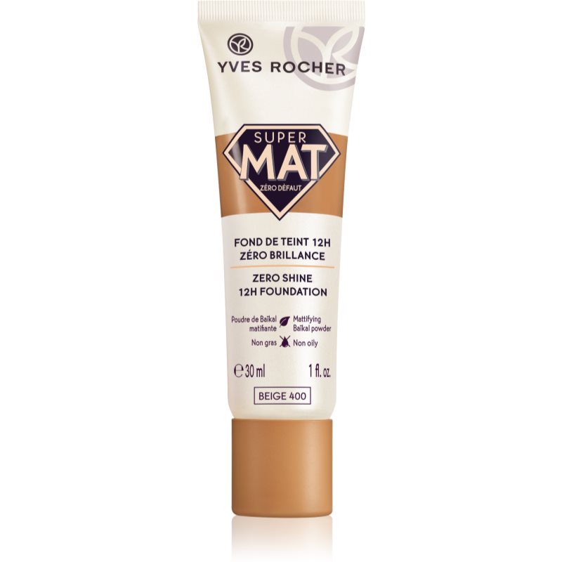 Yves Rocher Zéro Défaut Super Matte fond de ten matifiant culoare 400 Beige 30 ml