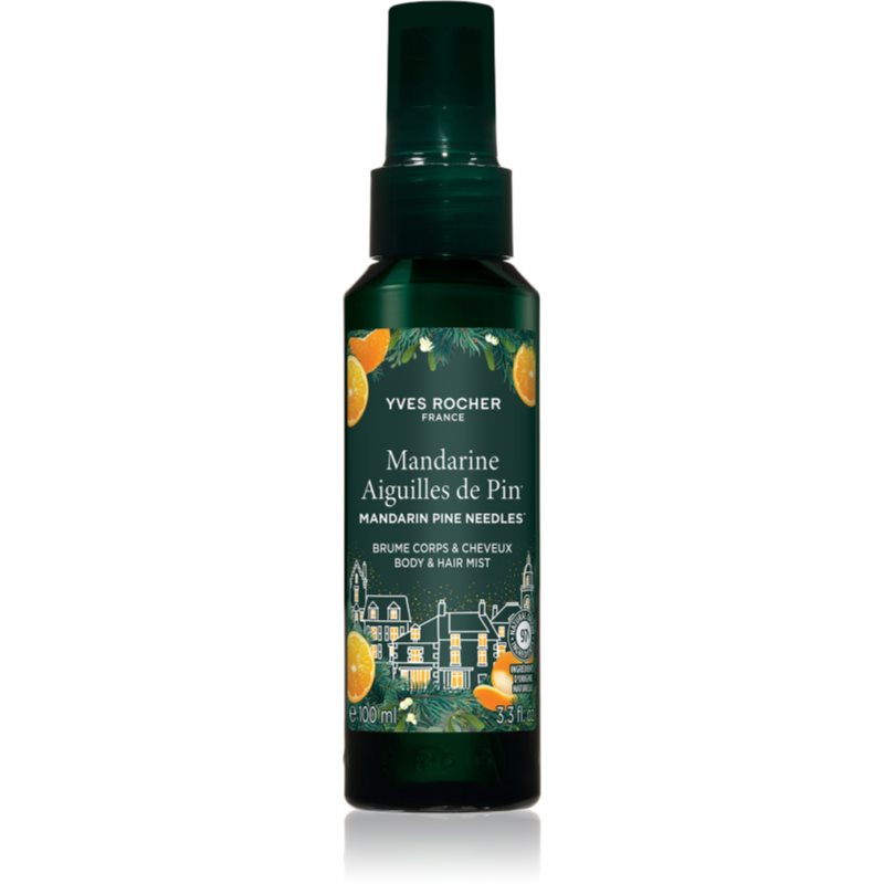 Yves Rocher Mandarin Pine Needles spray parfumat pentru corp și păr pentru femei 100 ml