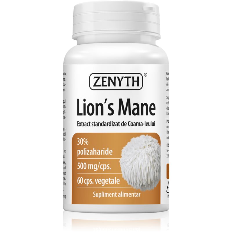 Zenyth Lion\'s Mane capsule pentru menținerea energiei și a capacității cognitive 60 caps.