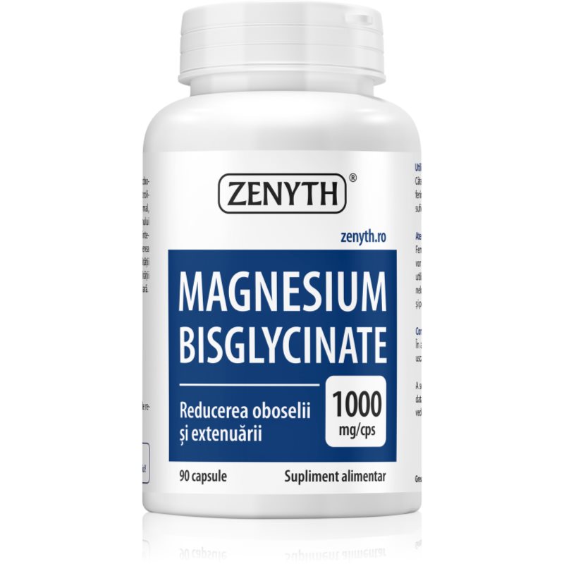 Zenyth Magnesium Bisglycinate capsule pentru suplimentarea eficientă a aportului de magneziu 90 caps.