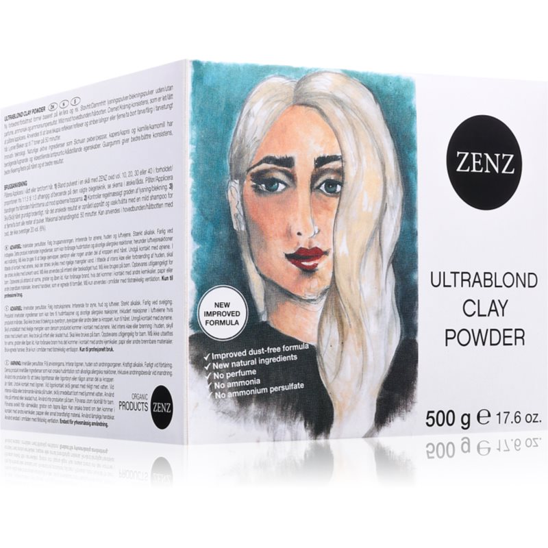 ZENZ Organic Ultrablond Clay Powder pudra decoloranta fără amoniac 500 g