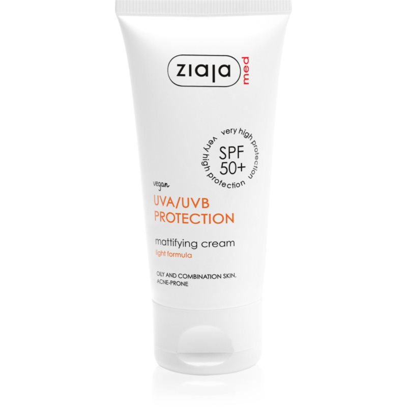 Ziaja Med Protecting UVA + UVB protectie solara mata pentru fata SPF 50+