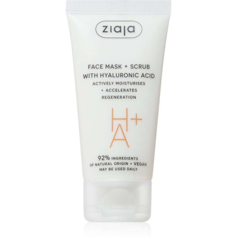 Ziaja Face Mask + Scrub with Hyaluronic Acid masca exfolianta 55 ml