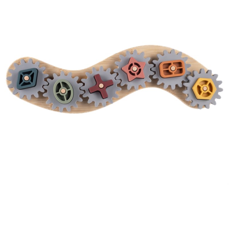 Zopa Silicone Bamboo Puzzle Cog Wheels jucărie cu activități 1 buc