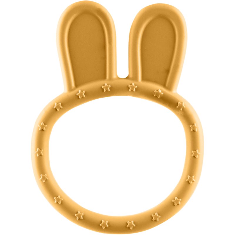 Zopa Silicone Teether Rabbit jucărie pentru dentiție Mustard Yellow 1 buc