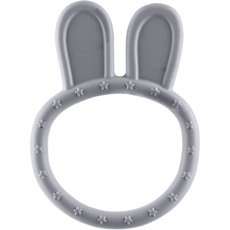 Zopa Silicone Teether Rabbit jucărie pentru dentiție Dove Grey 1 buc