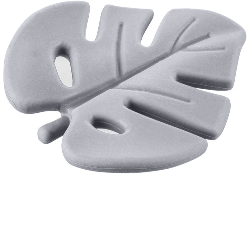 Zopa Silicone Teether Leaf jucărie pentru dentiție Dove Grey 1 buc