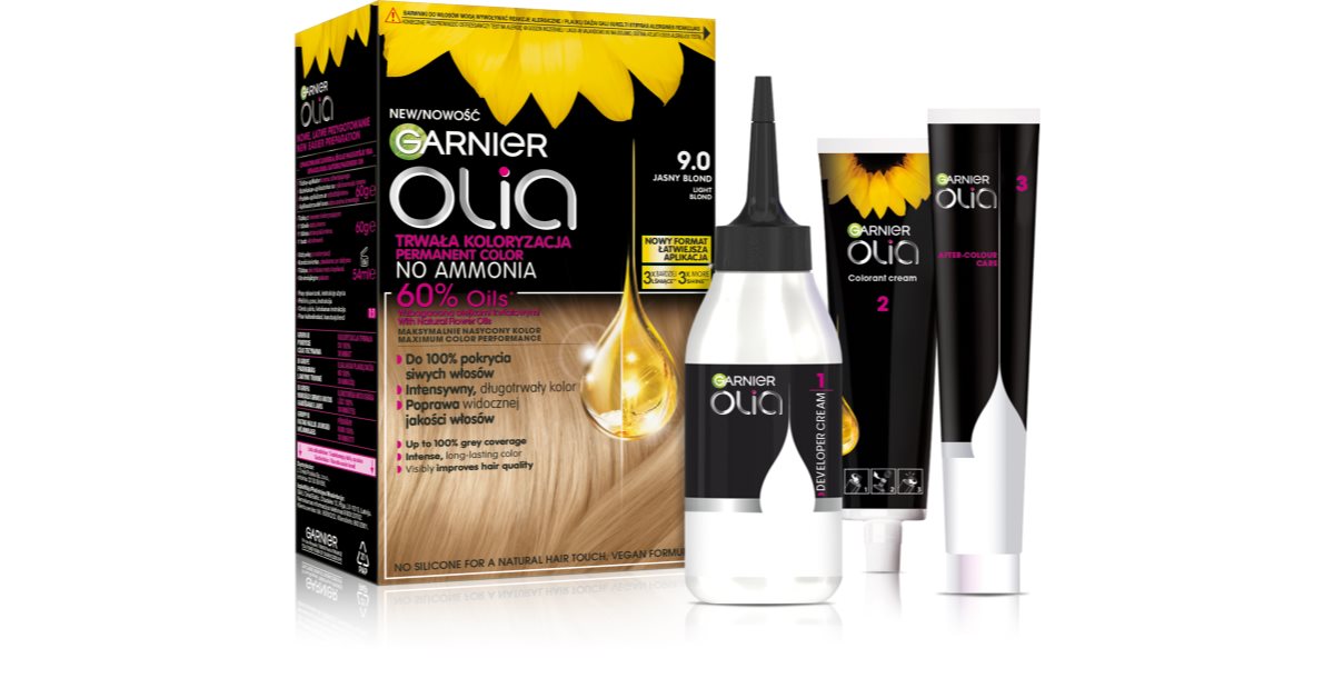 Garnier Olia Big Kit Permanent-Haarfarbe Farbton 9.0 Jasny Blond 1 St.