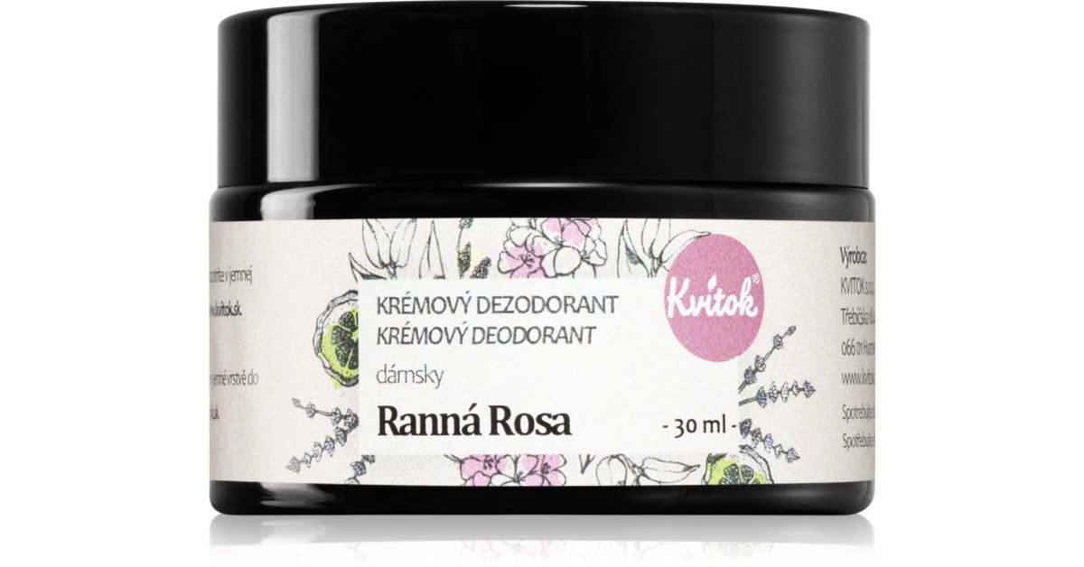 Kvitok Morning dew creme deodorant für empfindliche Oberhaut 30 ml