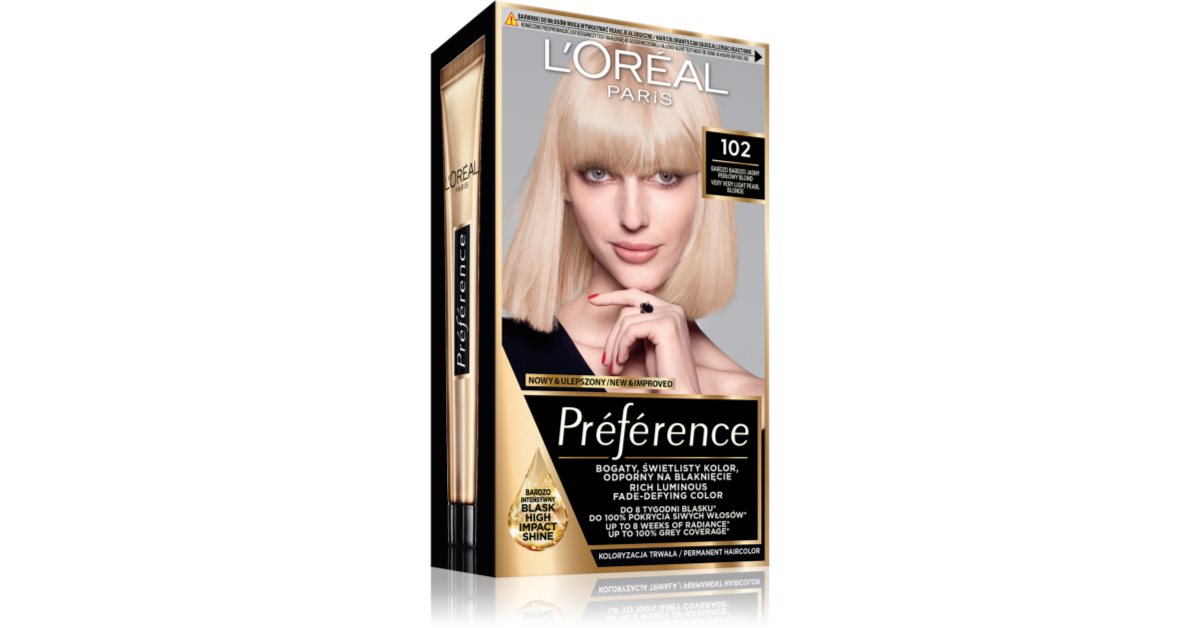 L’Oréal Paris Préférence Haarfarbe Farbton 102/10.21 SYDNEY 1 St.
