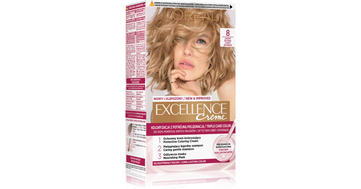 L’Oréal Paris Excellence Creme Haarfarbe Farbton 8 1 St.