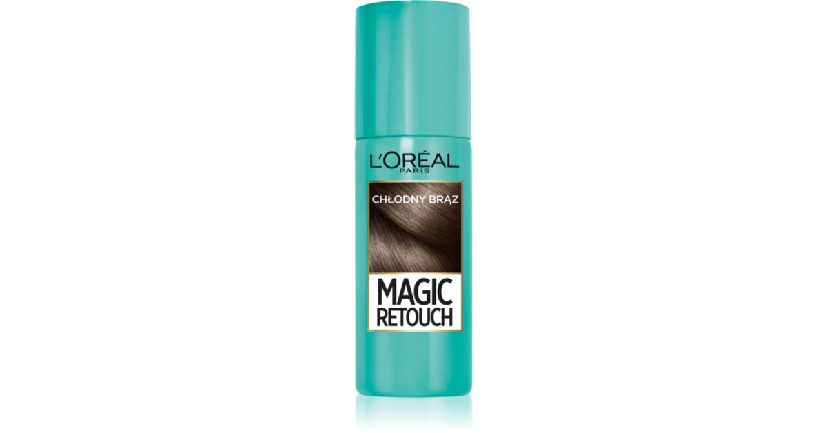 L’Oréal Paris Magic Retouch Spray zum sofortigen Kaschieren der Farbunterschiede durch nachwachsende Haare Farbton Cold Brown 75 ml