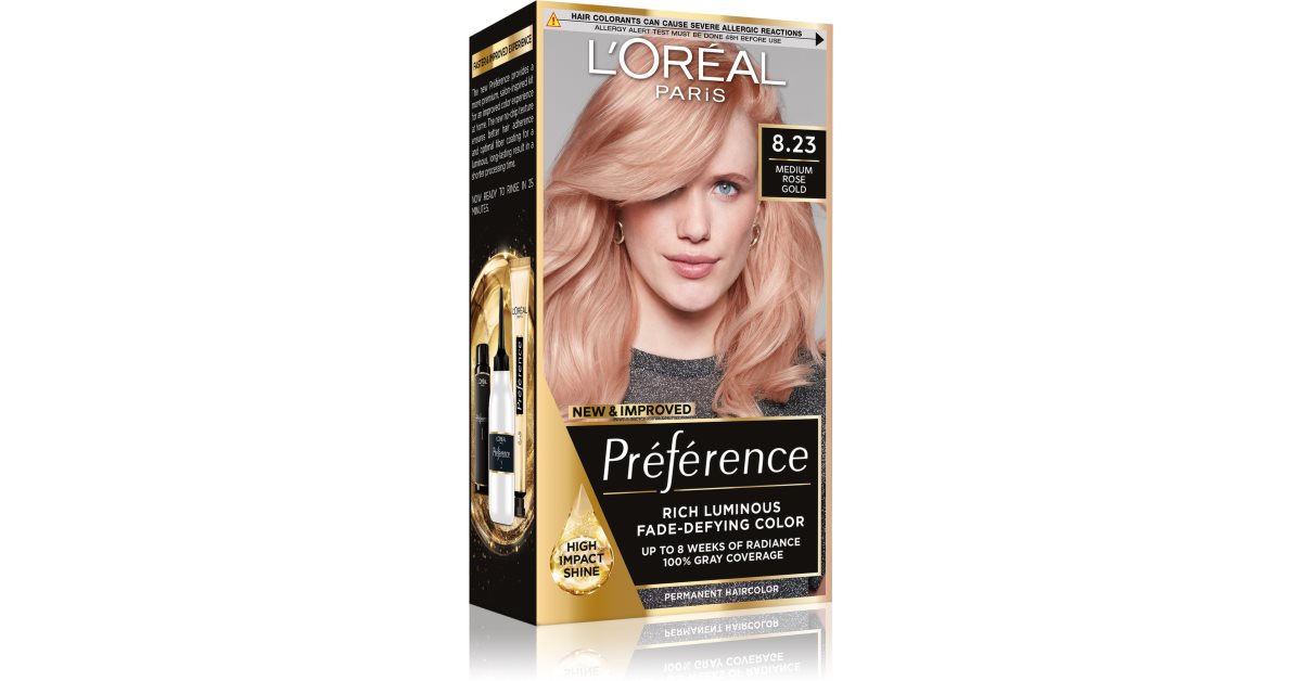 L’Oréal Paris Préférence Haarfarbe Farbton 8.23 Shimmering Rose 1 St.