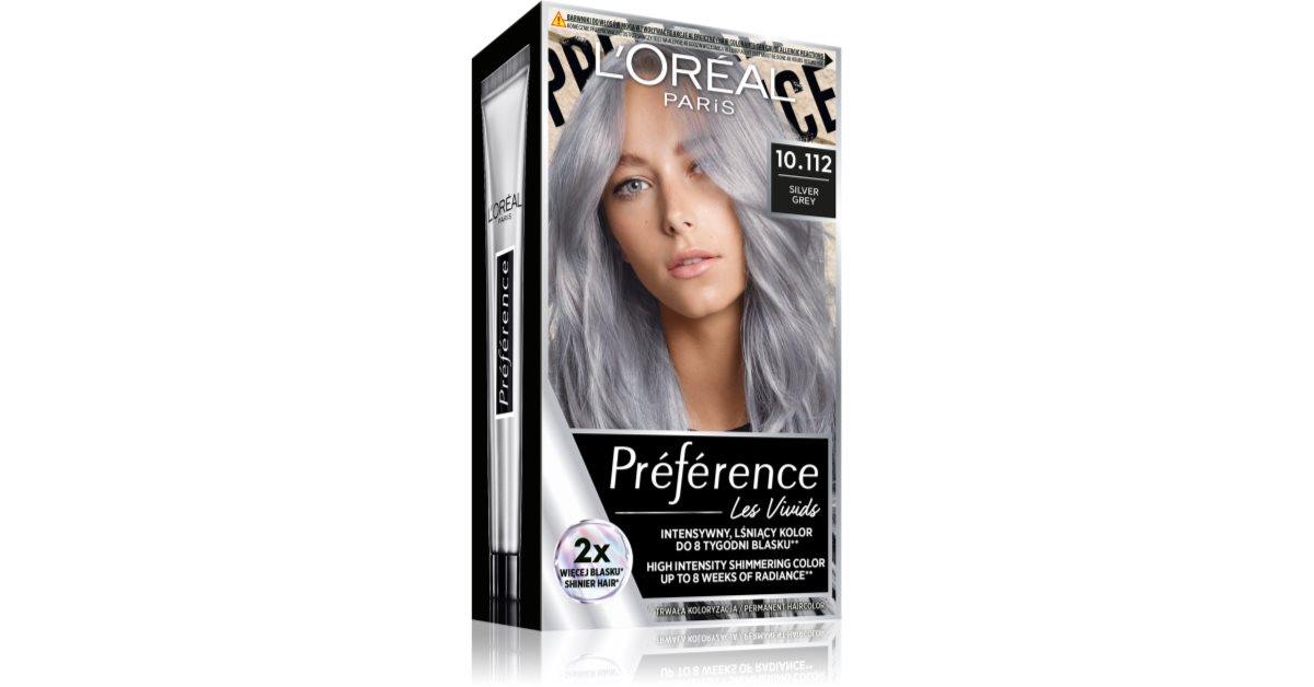 L’Oréal Paris Préférence Vivids Haarfarbe Farbton 10.112 silver grey 1 St.