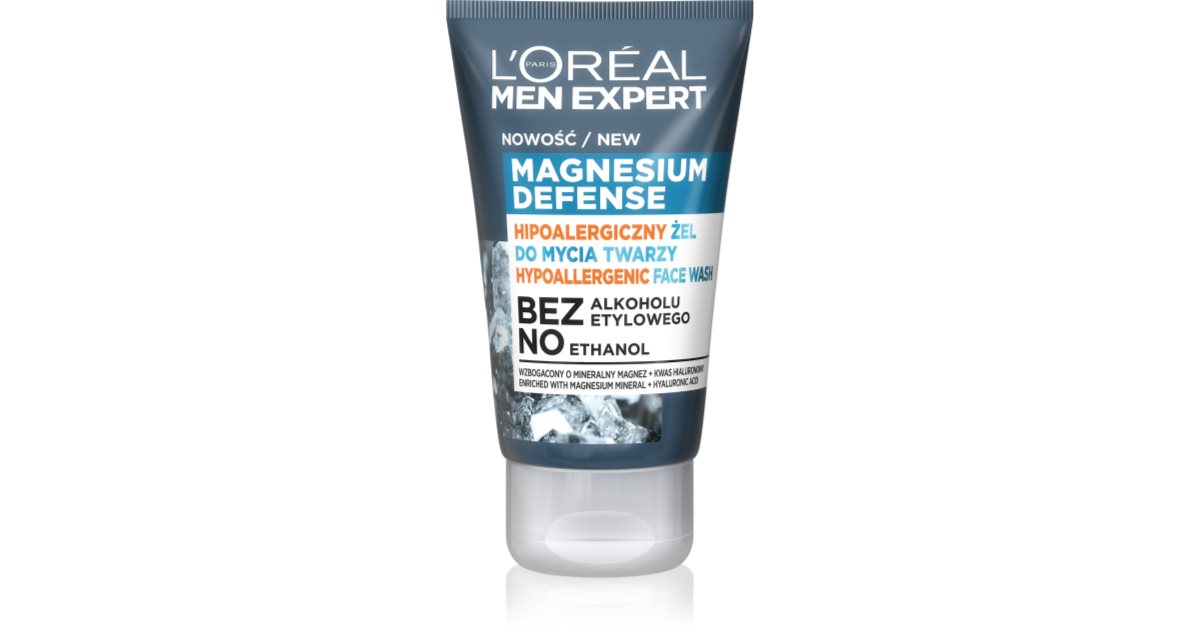 L’Oréal Paris Men Expert Magnesium Defence Reinigungsgel für das Gesicht für Herren 100 ml