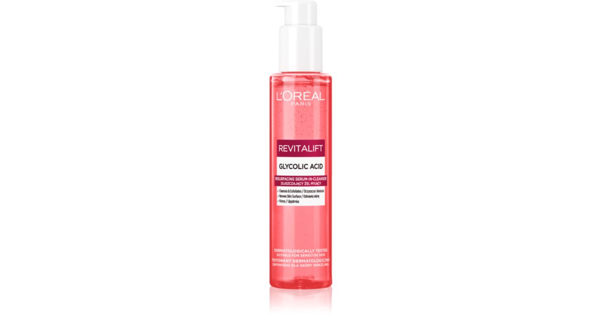 L’Oréal Paris Revitalift Glycolic Reinigungsgel mit Peelingwirkung 150 ml