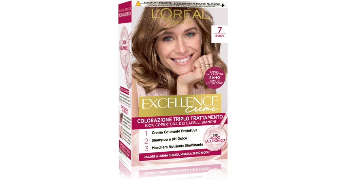 L’Oréal Paris Excellence Creme Haarfarbe Farbton 7 Biondo 1 St.