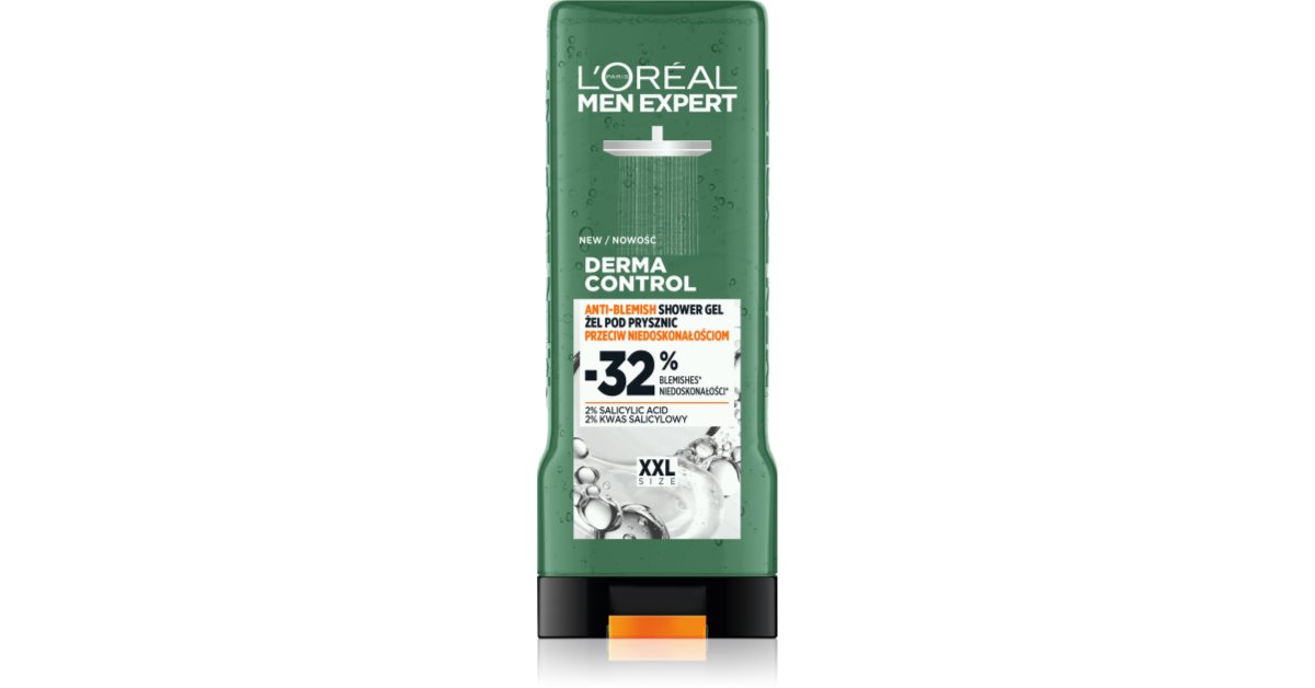 L’Oréal Paris Men Expert Derma Control Duschgel für Herren für problematische und fettige Haut 400 ml