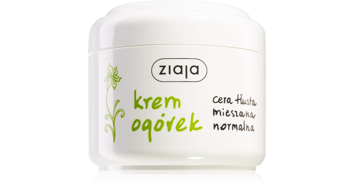 Ziaja Cucumber hydratisierende und beruhigende Creme mit Vitamin A und E 100 ml