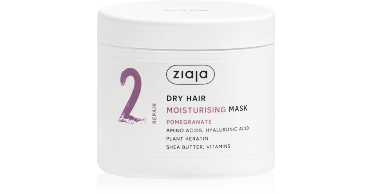 Ziaja Plant Essentials Pomegranate feuchtigkeitsspendende Maske für die Haare für trockenes Haar 350 ml