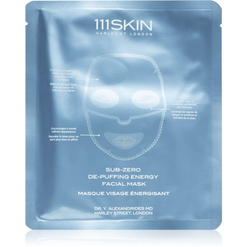 111SKIN Sub-Zero De-Puffing gaivinamoji tekstilinė veido kaukė pasižymintis nuovargį mažinančiu poveikiu 30 ml