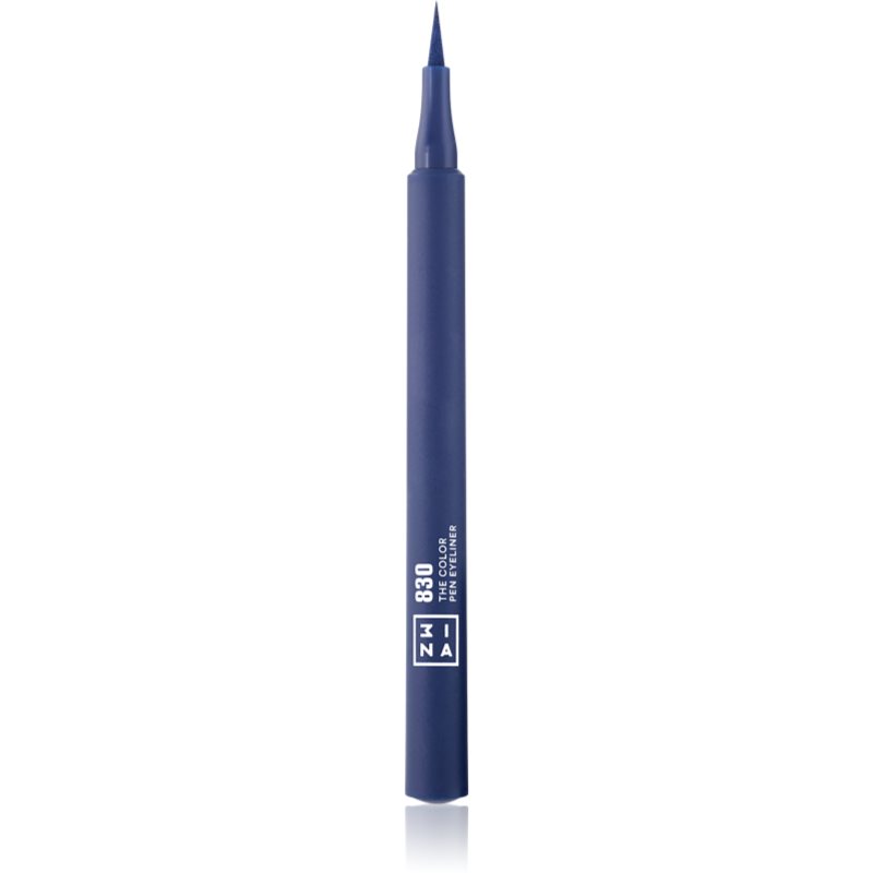 3INA The Color Pen Eyeliner očné linky vo fixe odtieň 830 - Navy blue 1 ml